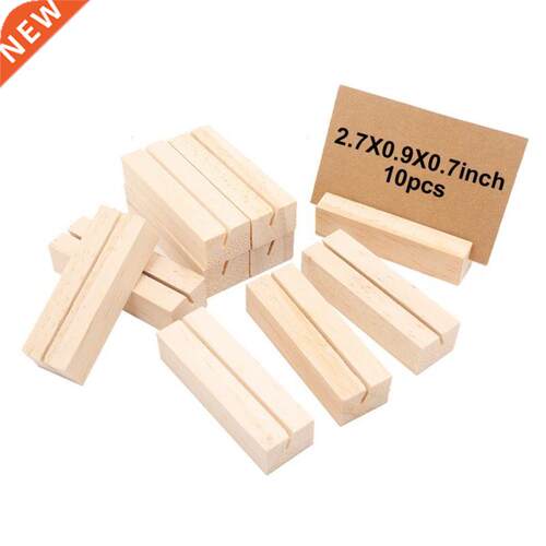 10Pcs Wooden Place Card Holder Base Name Card Table Numbers