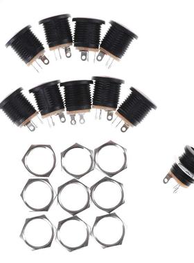 10Pcs 5.5*2.1/2.5*2.1mm Female Panel Mount Connector Plug A