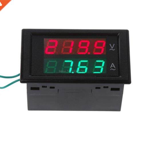 AC 80-300V 100A Digital Current Ammeter Voltmeter Dual LED D