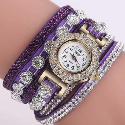 2021 New Alloy Diamond Ring Bracelet Watch Digital Face Kore