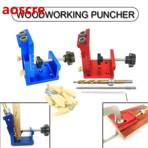 Portable Pocket Hole Drill Guide Dowel Jig Oblique Hole Loca