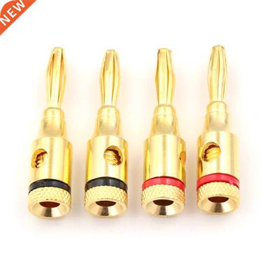 4pcs 4mm Plug Connector Gold plated Musical Speaker Cable Wi