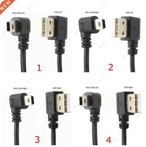 Mini USB Dt Cble 25cm Right Left ngle USB 2.0  Mle to