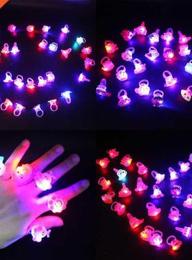 Cartoon Glowing Ring Juguetes Soft Glue Finger Light Flash C