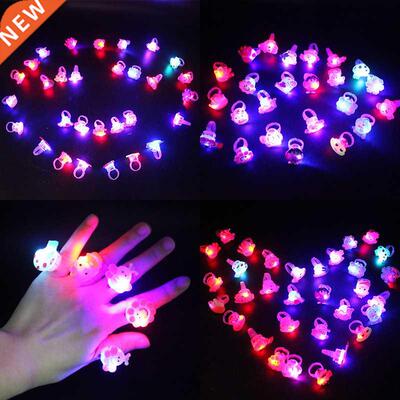 Cartoon Glowing Ring Juguetes Soft Glue Finger Light Flash C