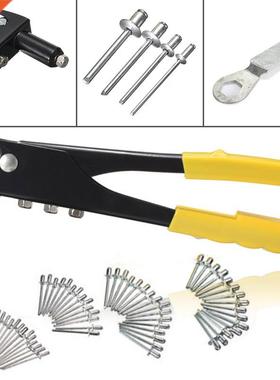 60pcs Pop Riveter Gun Kit Blind Rivet Hand Tool Set Gutter R