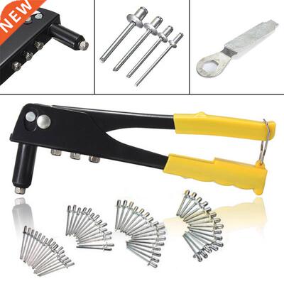 60pcs Pop Riveter Gun Kit Blind Rivet Hand Tool Set Gutter R