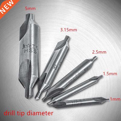 6pcs/Set standard 60 Degree HSS Combined Center Drill bit 1/