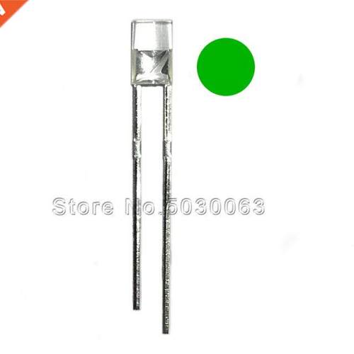 100pcs/lot 3MM flat head clear turn green No edge transpare
