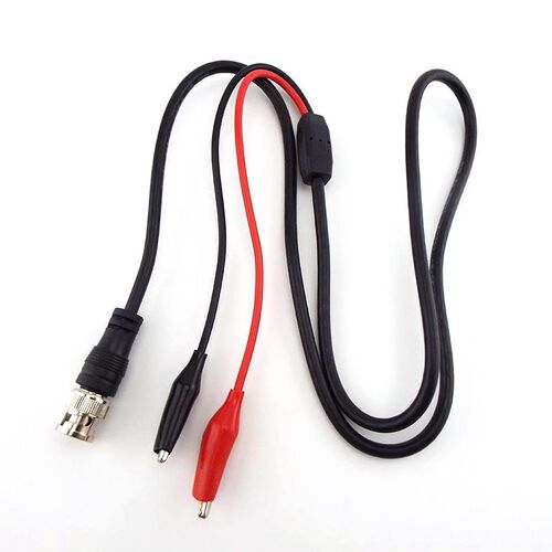 1pcs 1m BNC Male Plug to Dual Alligator Clip Oscilloscope DI