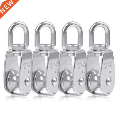 4PCS Single Pulley Block M15 Stainless Steel Small Pulley Ro