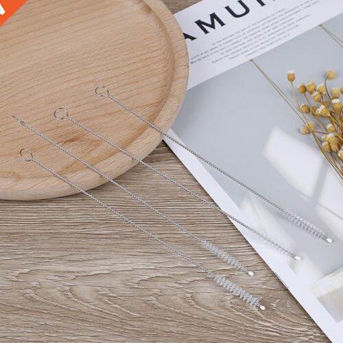 4PCS Reusable Straw Cleaning Brushes Stainless Steel Wash Dr