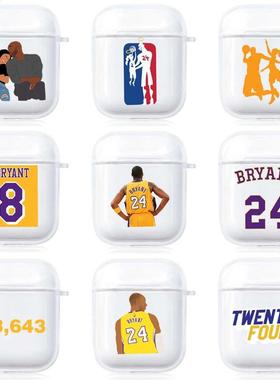 Kobe Bryant Case for Airpods 2 1 Soft Silicone Transparent