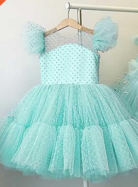 Summer Princess Girl Tutu Dress Party Wedding Birthday Dres