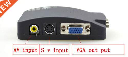TV DVD AV Composite RCA S-Video To VGA Monitor PC Video Adap