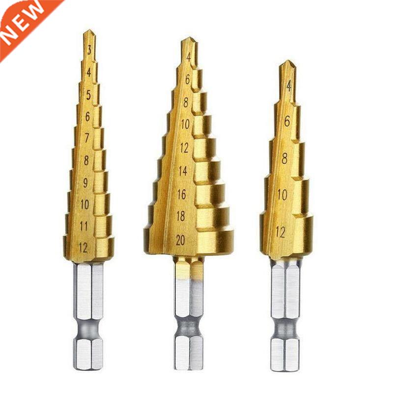 3-12mm/4-12mm/4-20mm HSS Straight Groove Step Drill Bit Tita