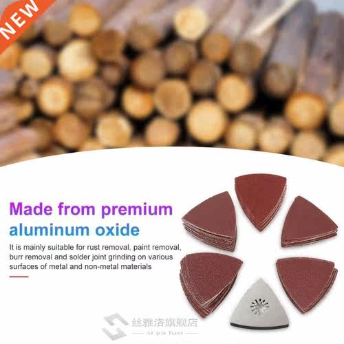 100PCS 80MM Triangle Sandpaper Polishing Disk Sand Sheets 60