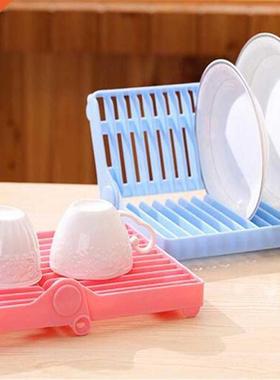 Kitchen Foldable Dish Plate Drying Rack Organizer Drainer Pl