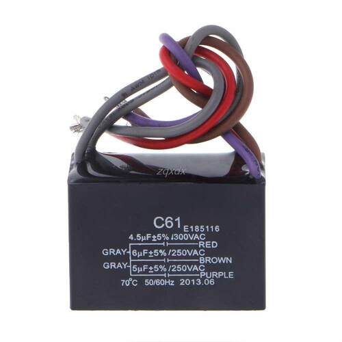 CBB61 Electrical Power Relay Connecting Capacitor 4.5uf+6uf+