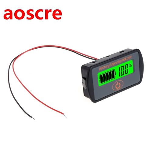 12V 24V LCD Battery Capacity Voltmeter Tester Indicator Car
