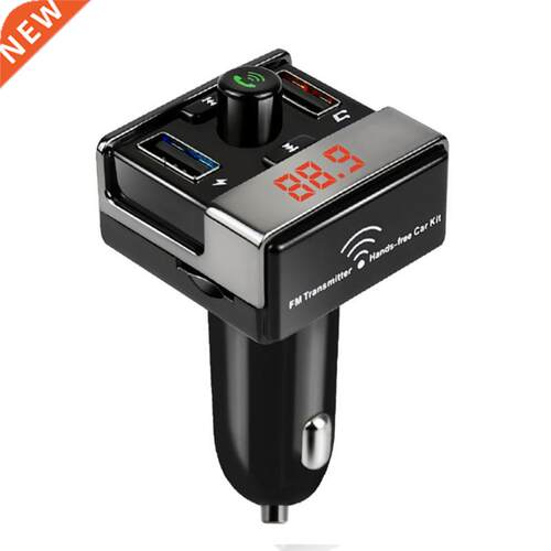 USB 2.1A Car Phone Charger Bluetooth FM Radio Transmitter LC