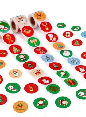 100-500pcs Christmas Day Decoration Stickers Christmas Carto