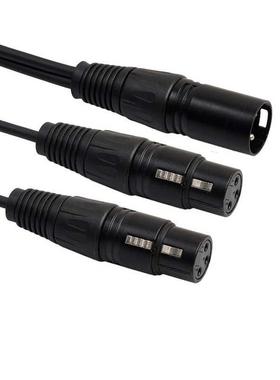 New Pin XLR 1 Male To 2 Female Audio Extension Cable Microp