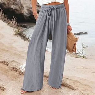 Solid color  casual loose pants for women 纯色休闲宽松长裤女