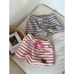 Casual striped pajama pants for women 纯色休闲宽松条纹睡裤女