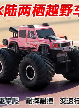 大马力水陆两栖遥控汽车越野车四驱漂移特技攀爬赛车男孩儿童玩具