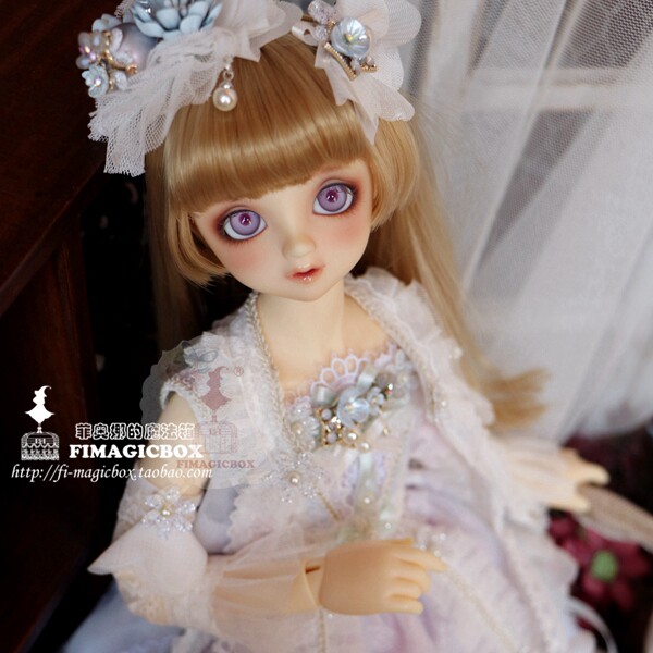 菲奥娜的魔法箱 新品限定BJD娃衣4分MSD手工蕾丝洋装 雪莉完售