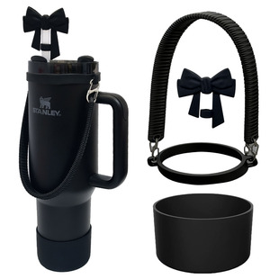 适用史丹利保温杯硅胶圈水杯环挂绳套环杯子配件硅胶杯环拎绳套装