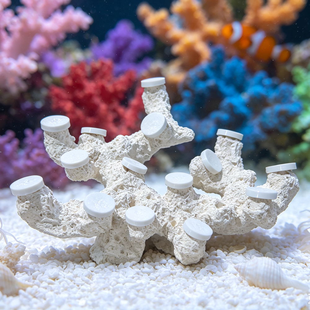 海水缸造景骨架多孔造景石珊瑚基座海缸专用粘珊瑚底座替代活石图片