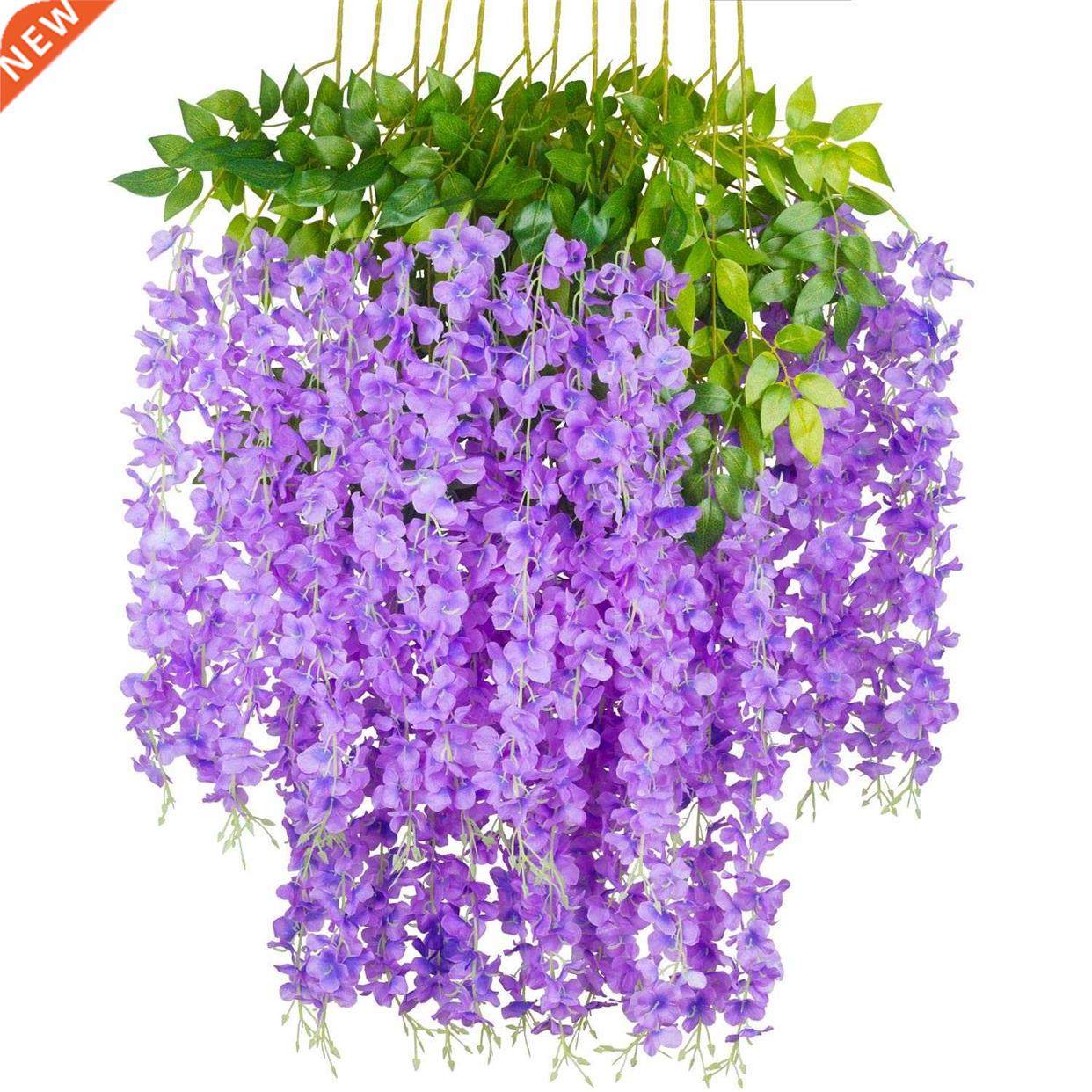 1pc 110cm wisteria artificial flower silk vine hanging garla
