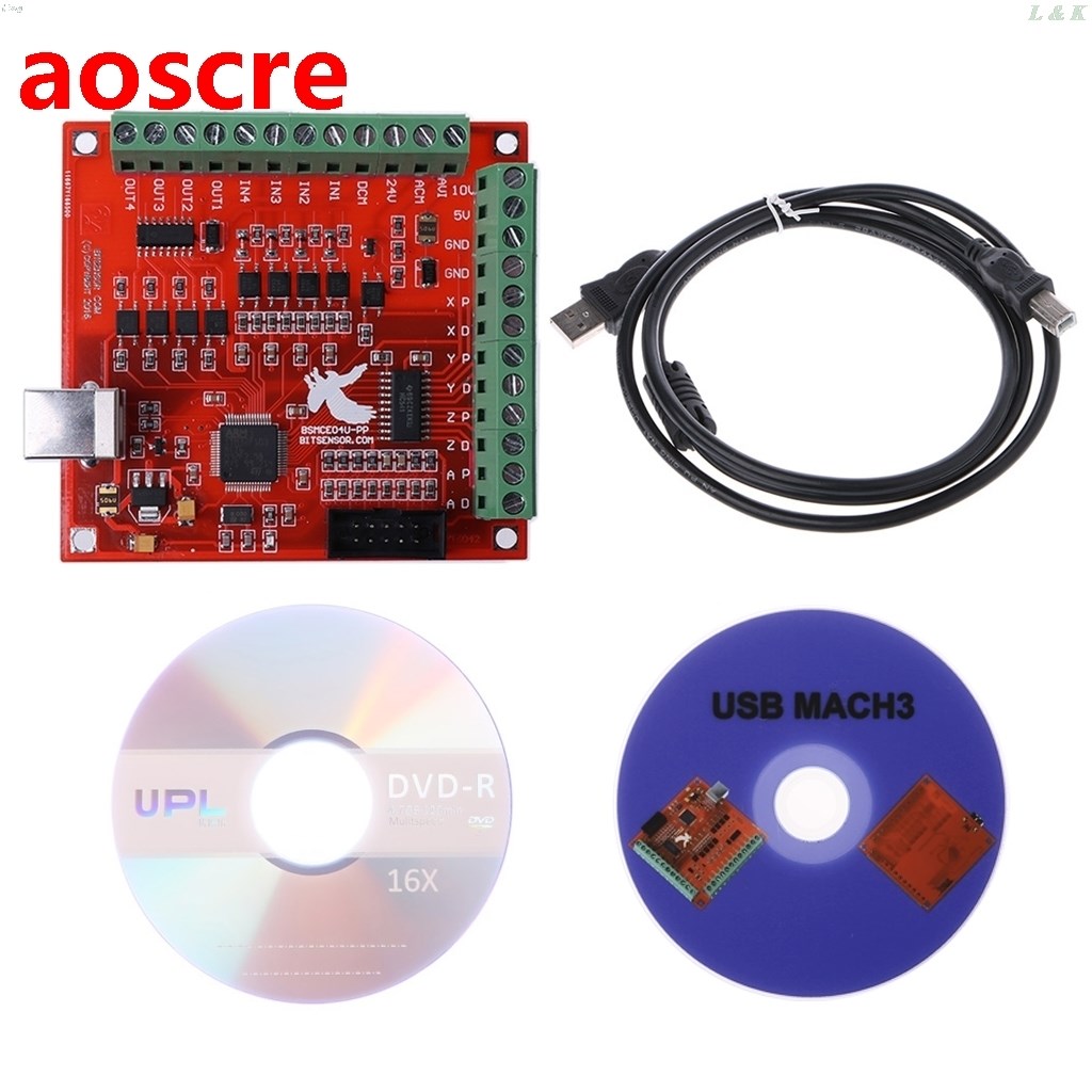 CNC USB MACH3 100Khz Breakout Board 4 Axis Interface Driver