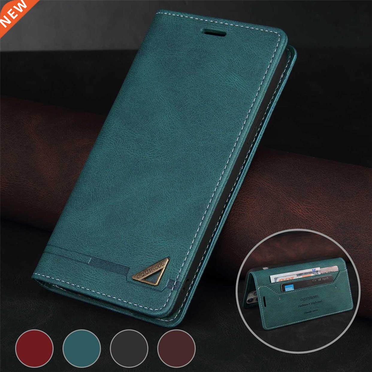 anti-theft leather case for redmi note 11 pro 11s 10 9s 8 7a