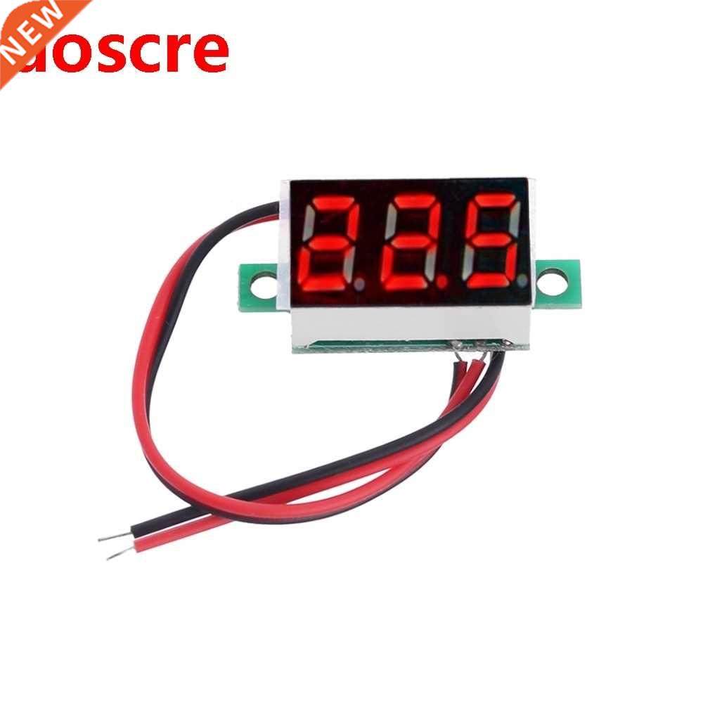 5 pcs 0.36" digital voltmeter dc 4.5-30v 2 wires red le