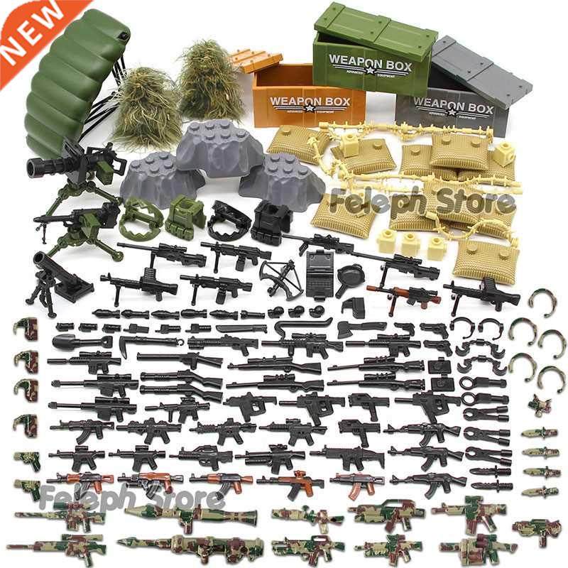 153pcs sandbag laptop armor camouflag building blocks model
