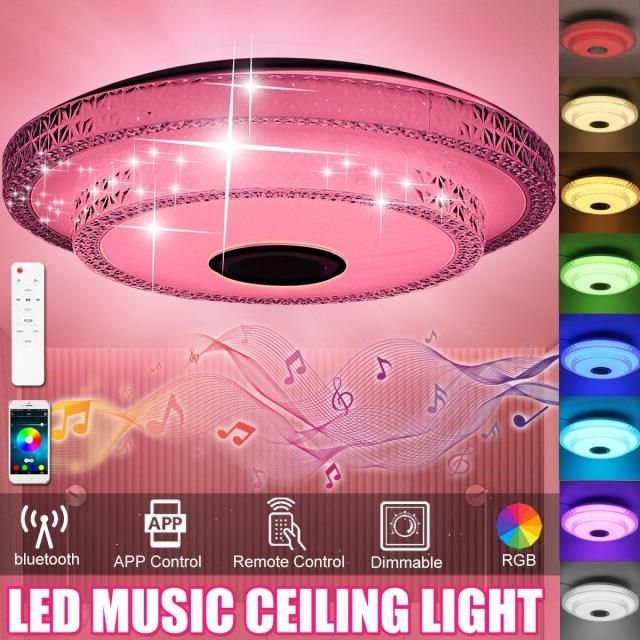 100w led ceiling light bluetooth speaker music ceiling lamp