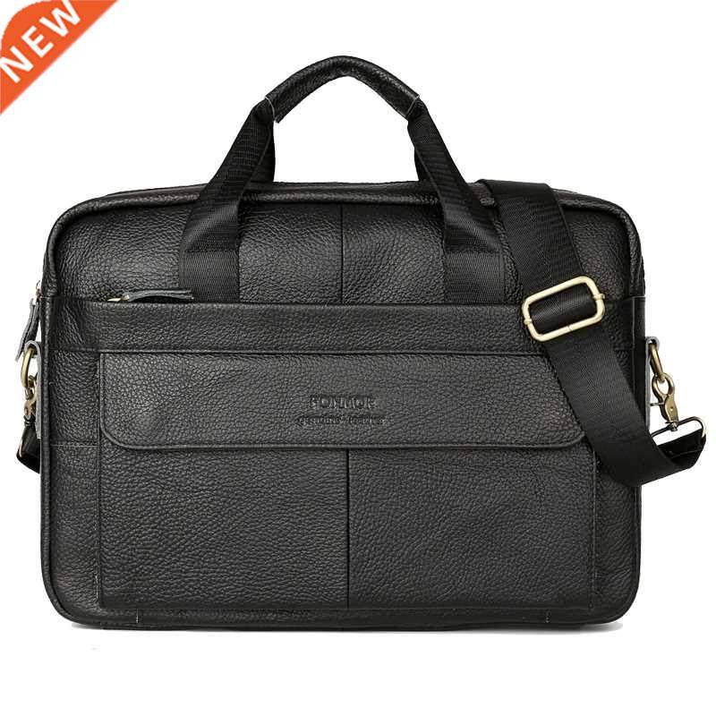 fonmor genuine leather crossbody bag business famous brand m