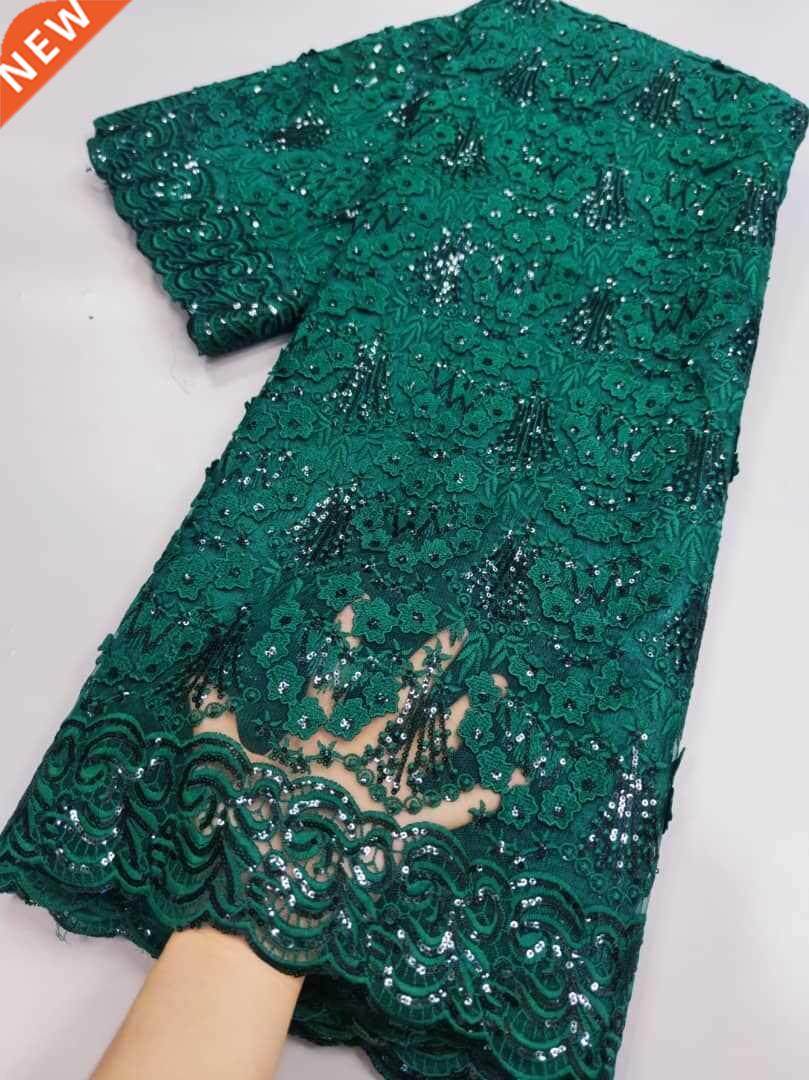 nigerian lace fabric with sequins for wedding 2021 high qual