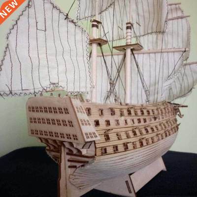 DIY Wood Assembled Victory Royal Navy Ship Sailboat Modeling