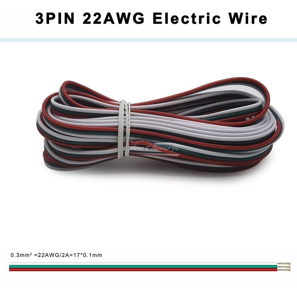 50M|ROLLS 22AWG FLEXBLE LED CABLE CONNECTOR WRES 2|3|4|5|6