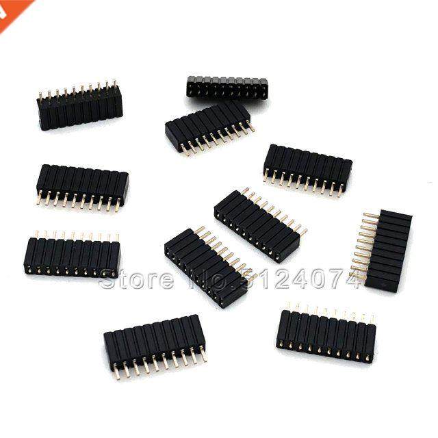 20pcs/lot single row 10pin female pin spacing 1.27mm row pin