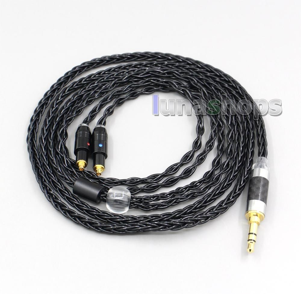 5mm 4.4mm xlr 3.5mm 8 core silver plated black e