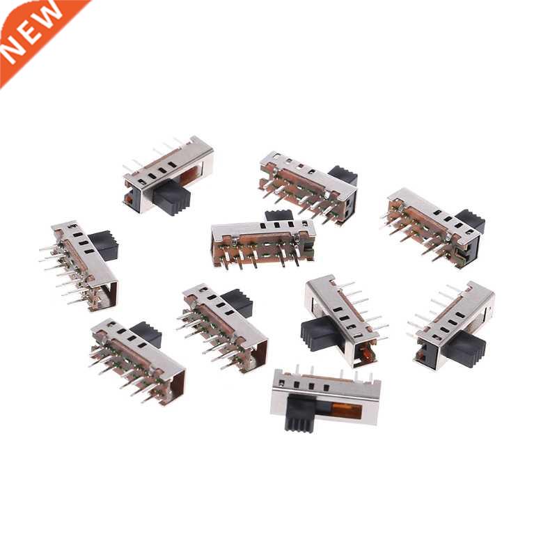 10Pcs SS24E01-G5 Slide Switches Vertical 0.5A 10 Pin 4 Posit