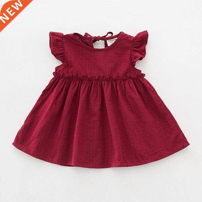 flying sve ruffles summer cotton kids baby girls mini dre