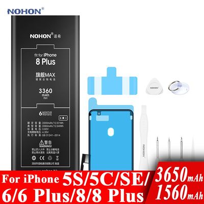 Nohon Battery For iPhone 8 6 Plus SE 5S 5C iPhone8 8Plus 6P