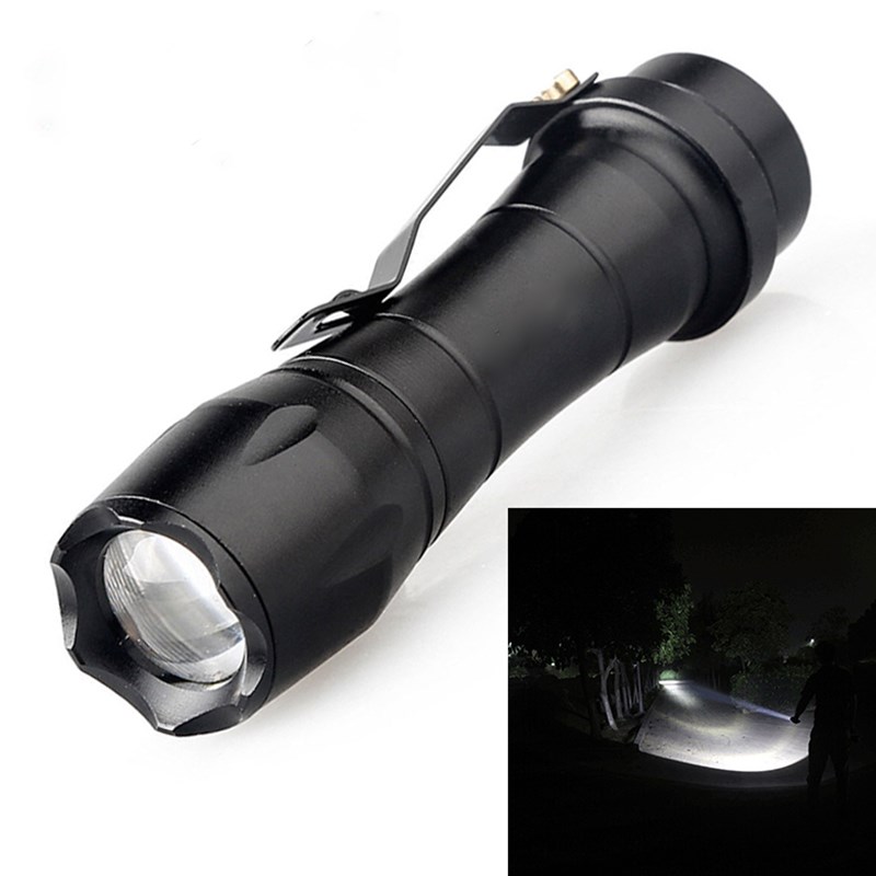 Portable 4000LM Aluminum Mini Torch Lamp Zoomable Q5 AA/1450