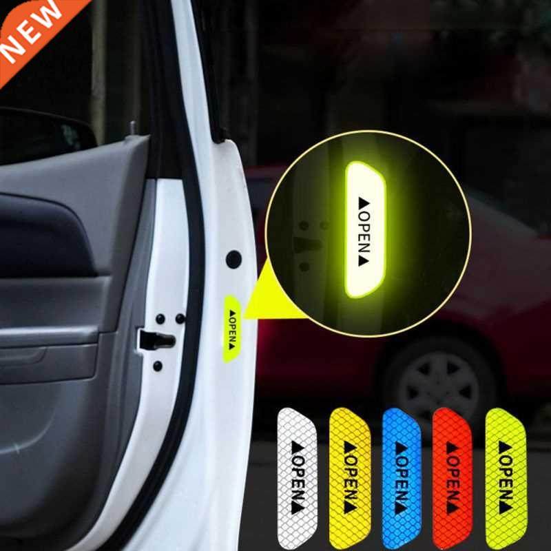 4pcs/set car door stickers  car open reflective tape warn